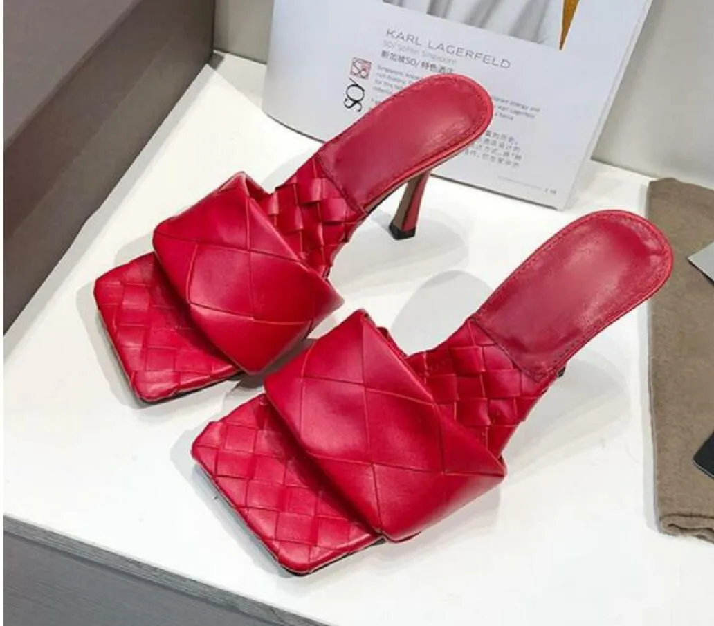 Sexy Flat Slides Lido Sandals Woven White Color Women Slippers