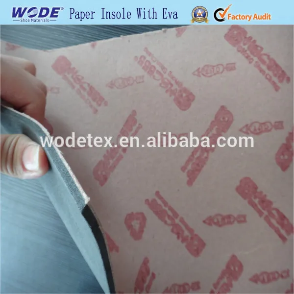 Shoe Materials Paper Insole Texon Board with EVA