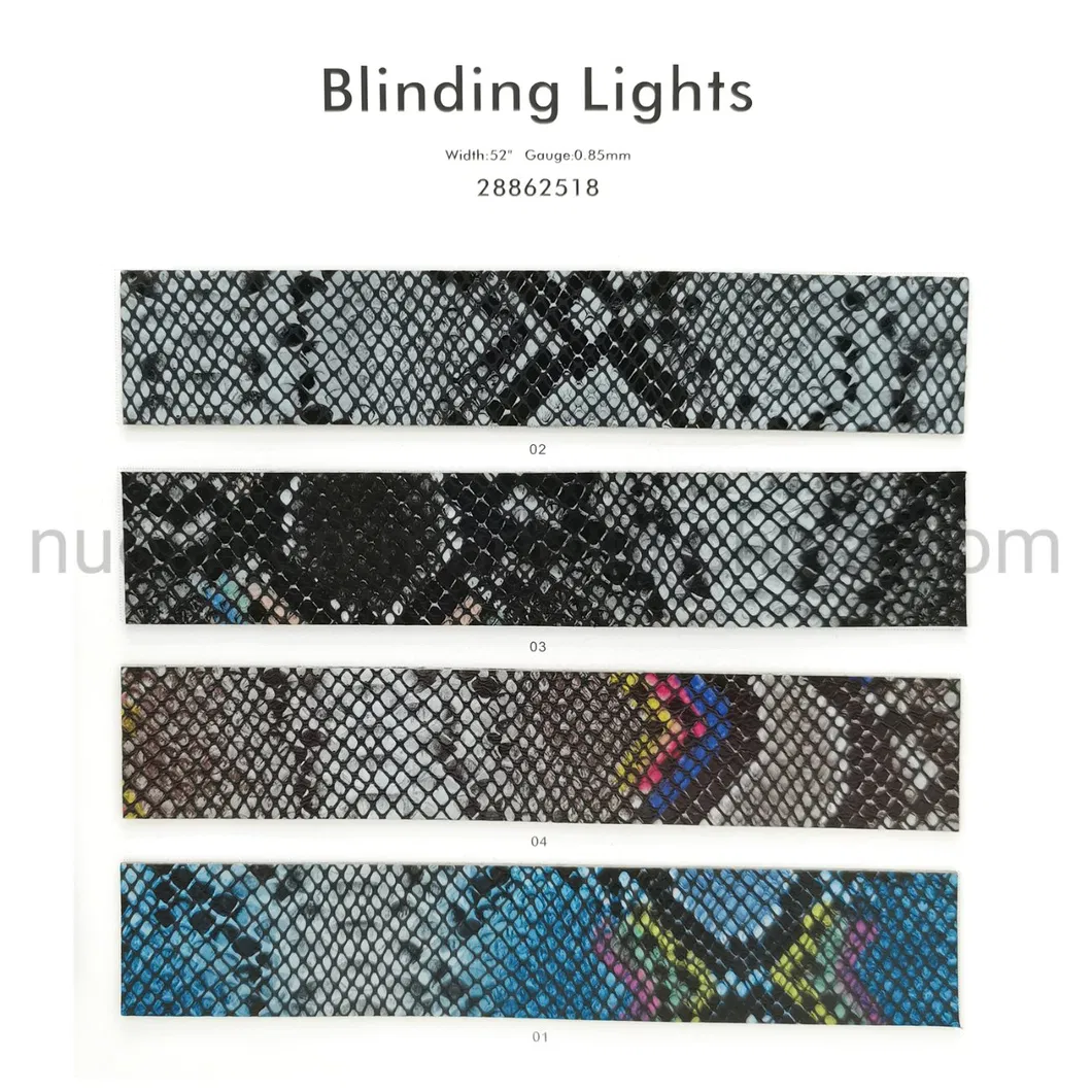 Skin Leather Handbag Stocklot Fabric Snake Skin Pattern Surface PU Leather
