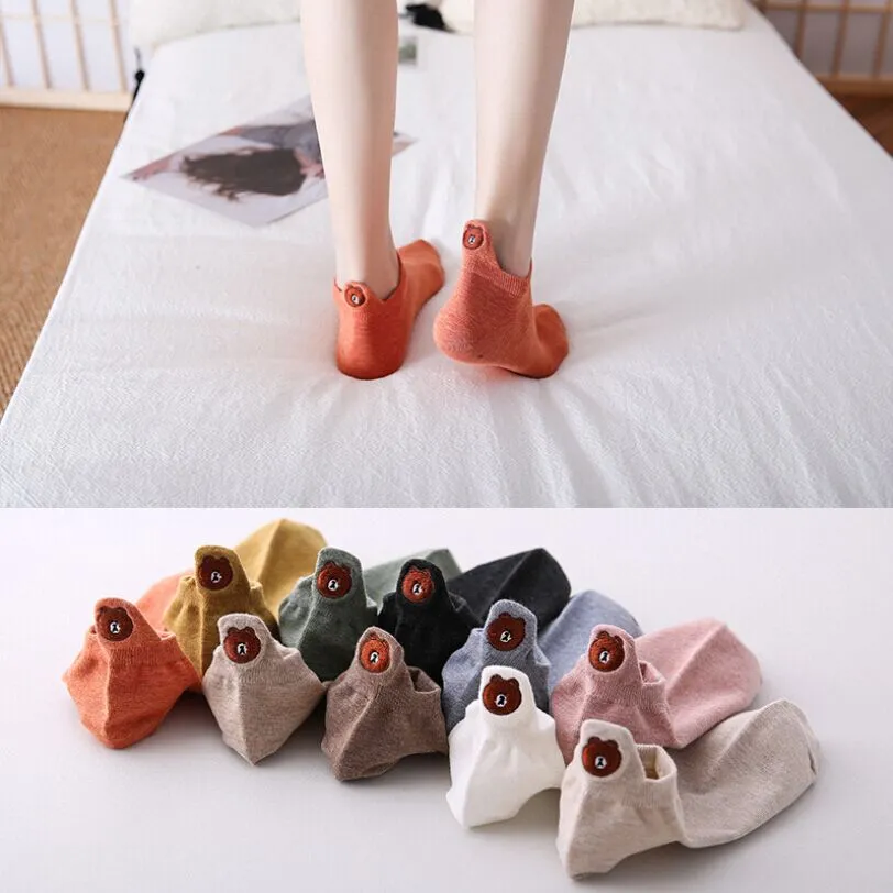 Spring Lady Cute Teen Girl Cotton Low Cut Socks
