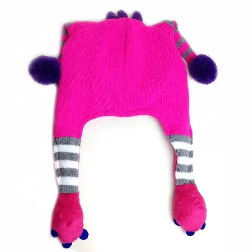 Squeeze Ears Flip Hat Knitted Animal Hat Squeeze Fun Flipping Hat