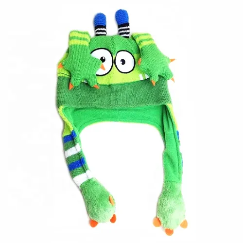Squeeze Ears Flip Hat Knitted Animal Hat Squeeze Fun Flipping Hat