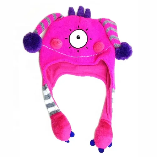 Squeeze Ears Flip Hat Knitted Animal Hat Squeeze Fun Flipping Hat