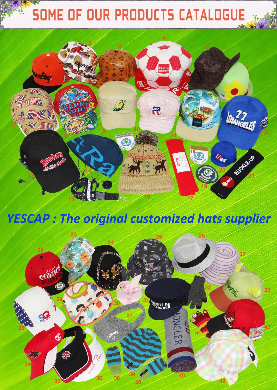 Striped Cotton Sport Cap Adjustable Custom Embroidery Logo Baseball Cap
