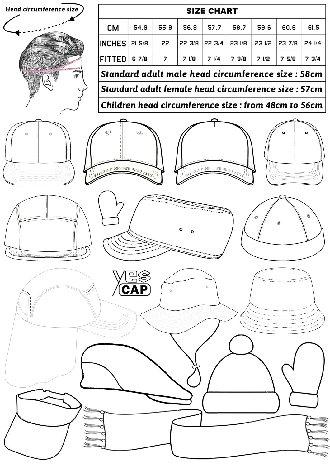 Striped Cotton Sport Cap Adjustable Custom Embroidery Logo Baseball Cap