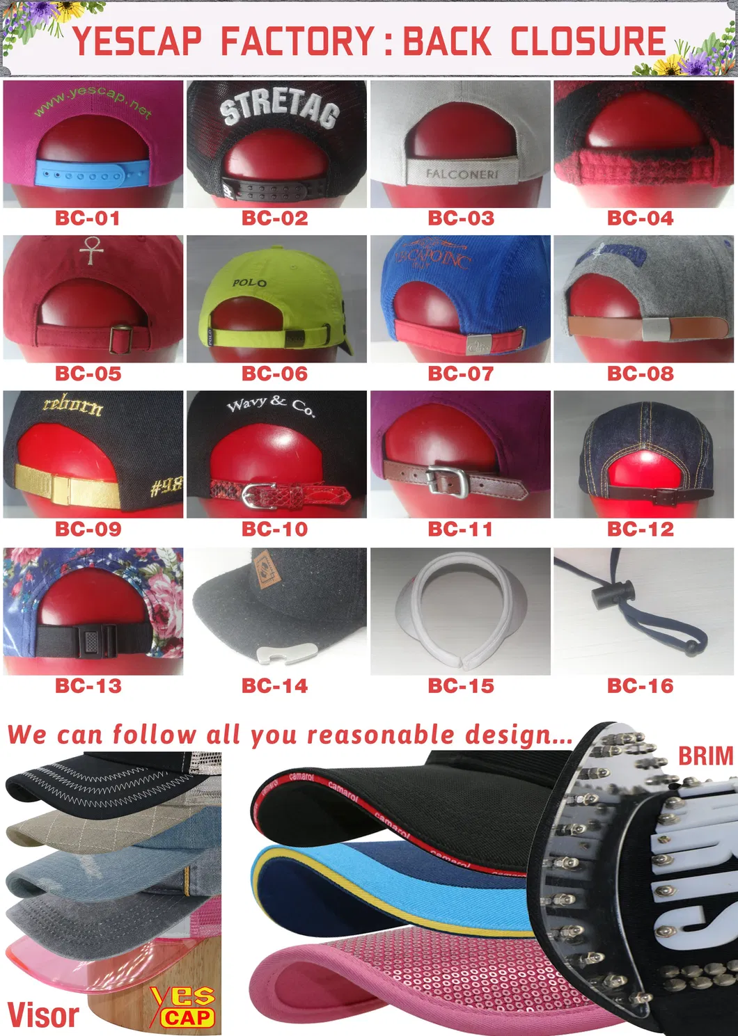 Striped Cotton Sport Cap Adjustable Custom Embroidery Logo Baseball Cap