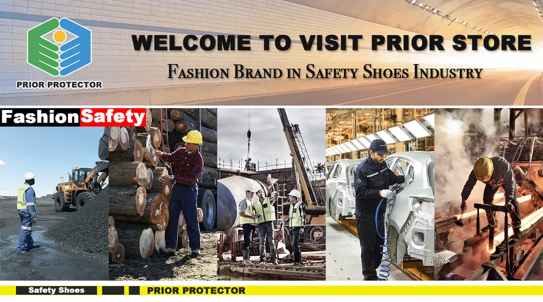 Stylish Construction Breathable Lightweight Men Leather Brand Comfortable Safety Shoes
