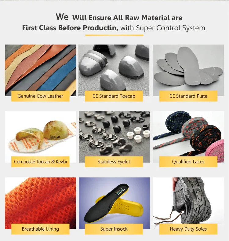Stylish Construction Breathable Lightweight Men Leather Brand Comfortable Safety Shoes