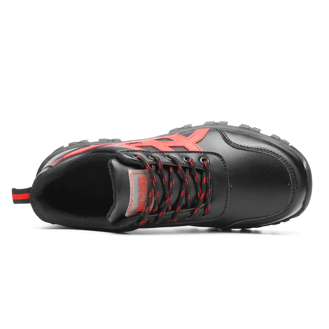 Stylish Construction Breathable Lightweight Men Leather Brand Comfortable Safety Shoes