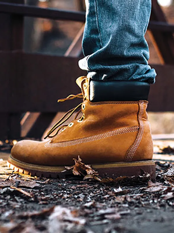 UF-145 Warm Lining Buffalo Leather Steel Toe Cap Safety Shoes