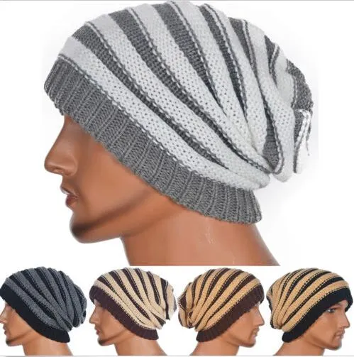 Unisex Winter Baggy Beanie Knit Crochet Ski Hat