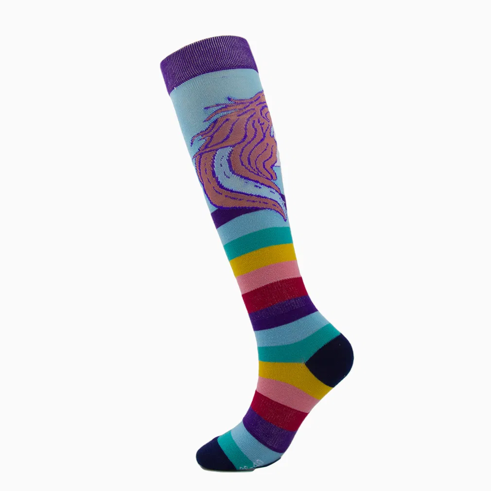 Unisex Woman Custom Wholesale Cotton Women Stocking Kneed High Socks