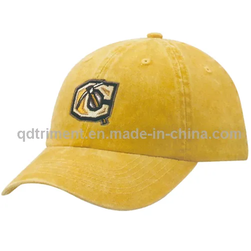 Washed Woven Patched Cotton Twill Sport Baseball Cap (TMB9239)