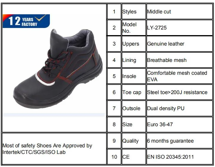 Waterproof Anti-Static Feature Unisex Gender Genuine Leather Steel Toe Safety Boots, Mining Work Shoes, Industry Safety Footwear, Construction Work Boots