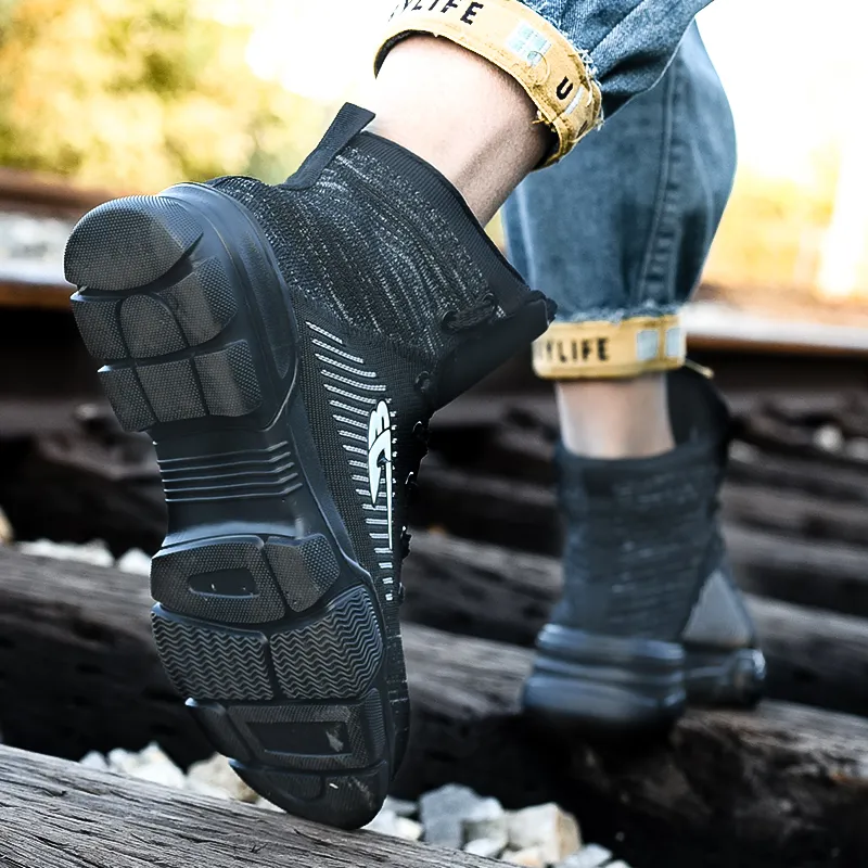 Waterproof Leroy Merlin Rain Steel Toe Men Work Industrial Safety Boots