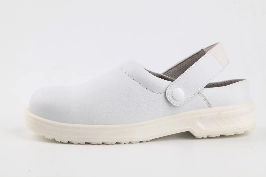 White Leather Upper Material and Unisex Gender Steel Safety Shoes