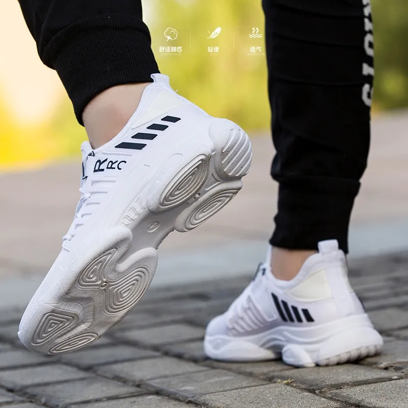 Wholesale Black White Fashion Campus Shoes Sepatu Pria Sneakers Supplier