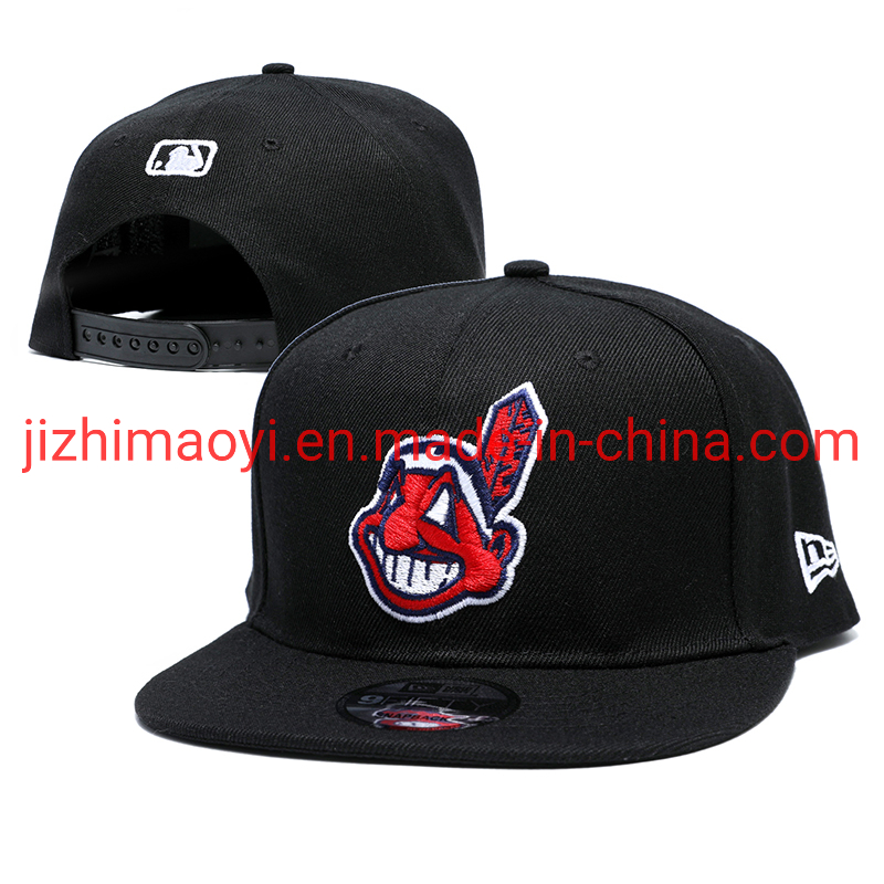 Wholesale Cheap Baseball Caps Embroidery Snapback Fitted Flat Hats in Black