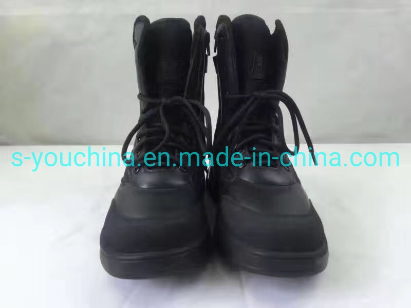 Wholesale Cow Leather Waterproof Anti-Slip Men Outdoor Hiking Training Military Style Boots