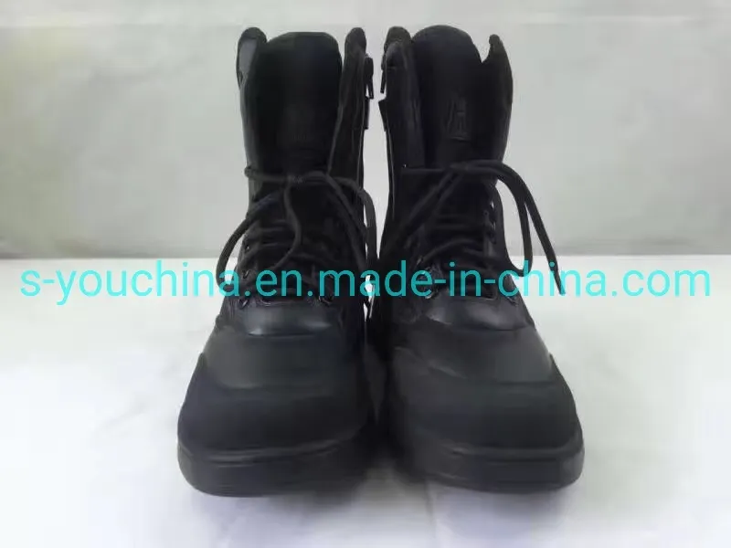 Wholesale Cow Leather Waterproof Anti-Slip Men Outdoor Hiking Training Military Style Boots