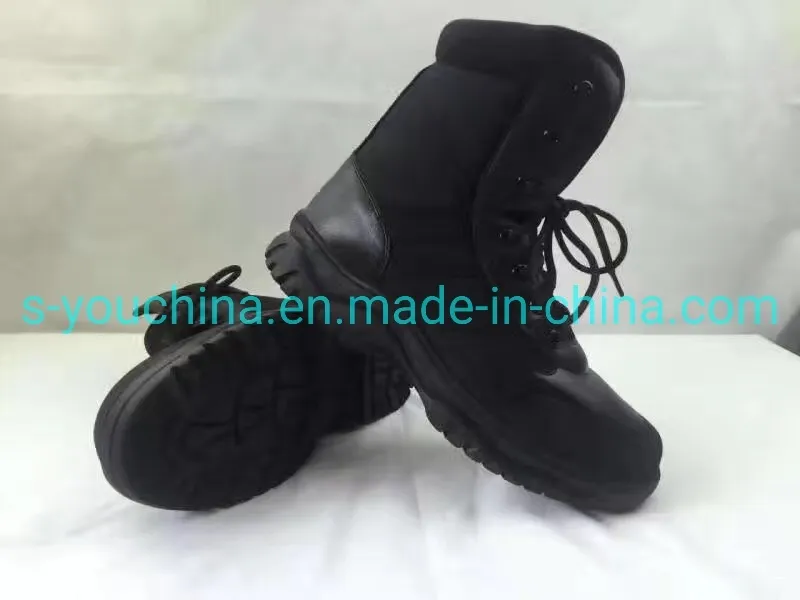 Wholesale Cow Leather Waterproof Anti-Slip Men Outdoor Hiking Training Military Style Boots