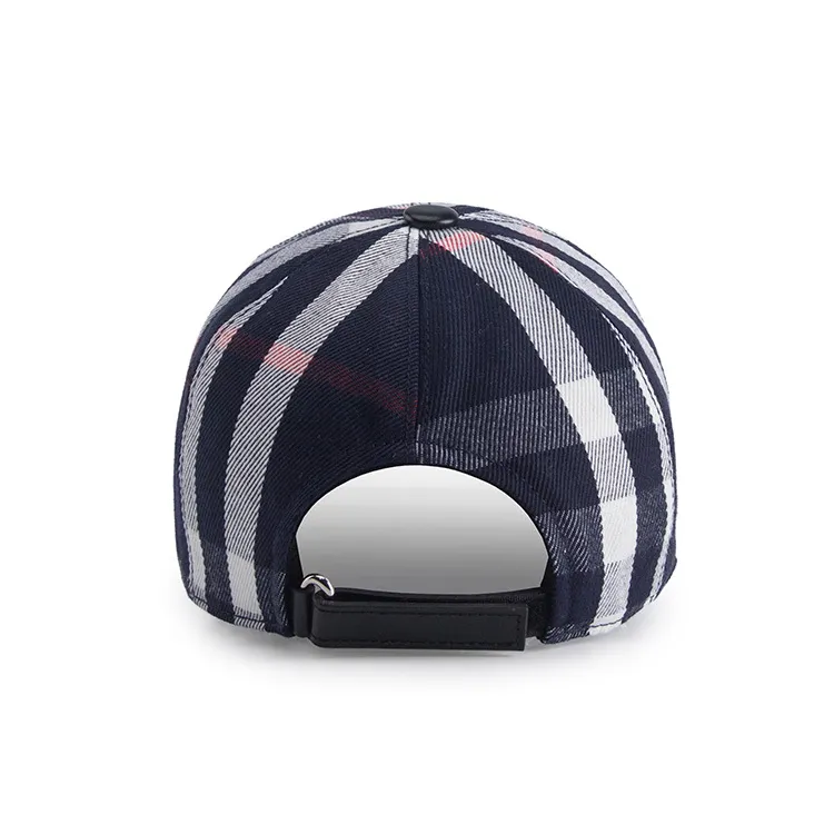 Wholesale New Fashionable Unisex Plaid Baseball Hats Striped Baseball Cap