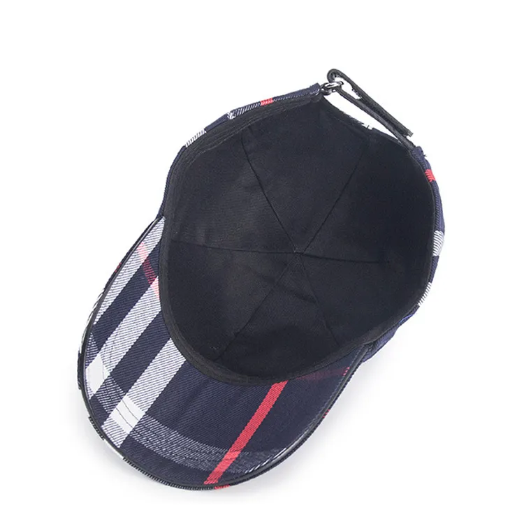Wholesale New Fashionable Unisex Plaid Baseball Hats Striped Baseball Cap