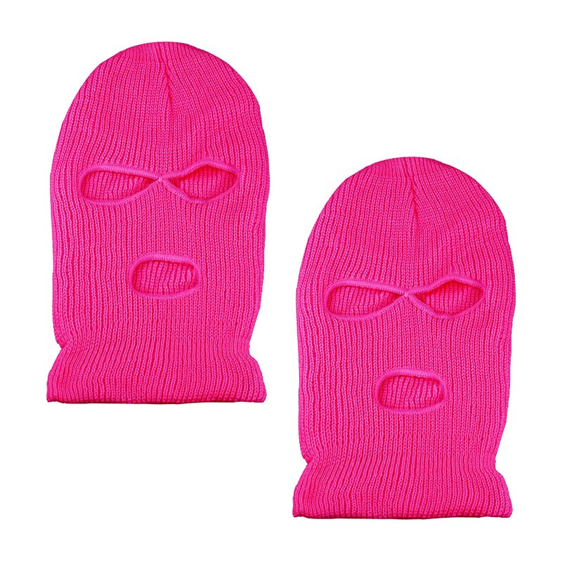 Wholesale Ski Mask Knitted Beanie Face Cover Winter Balaclava 3 Hole Full Face Plain Mask for Winter Outdoor Sports Hat