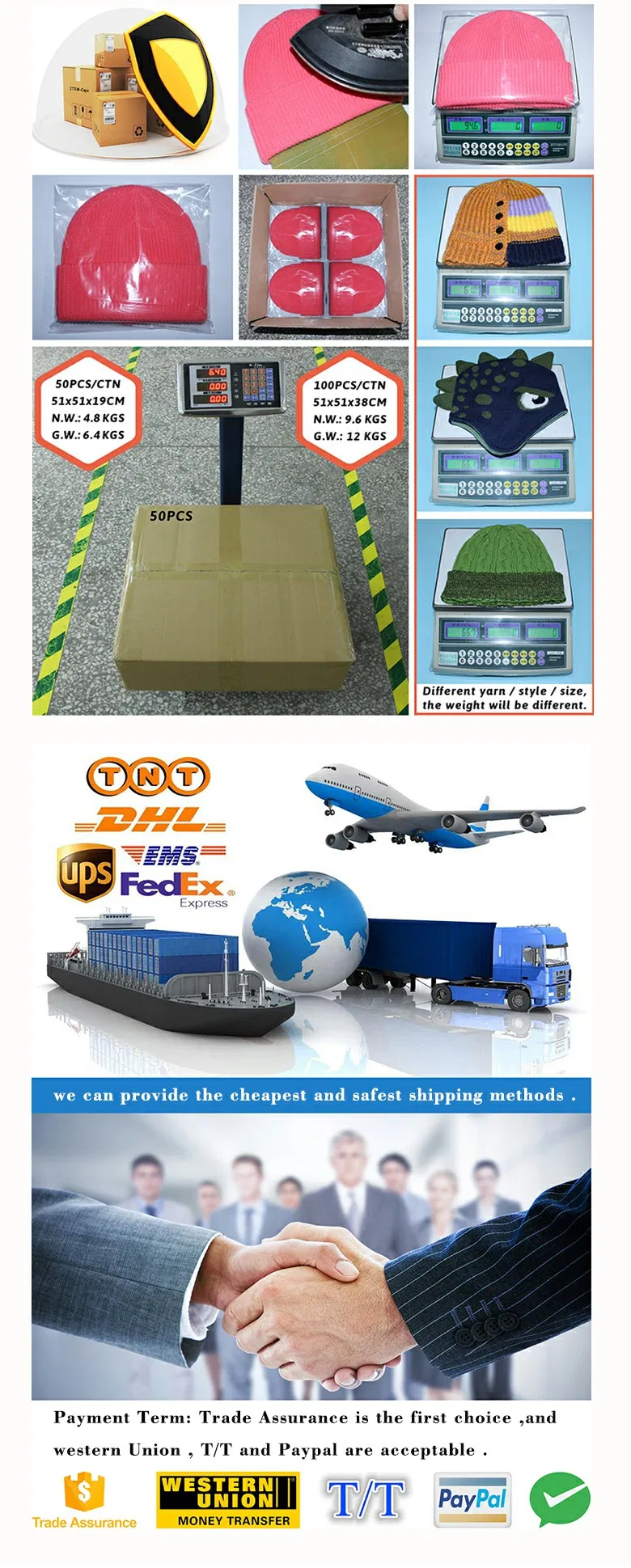 Wholesale Ski Mask Knitted Beanie Face Cover Winter Balaclava 3 Hole Full Face Plain Mask for Winter Outdoor Sports Hat