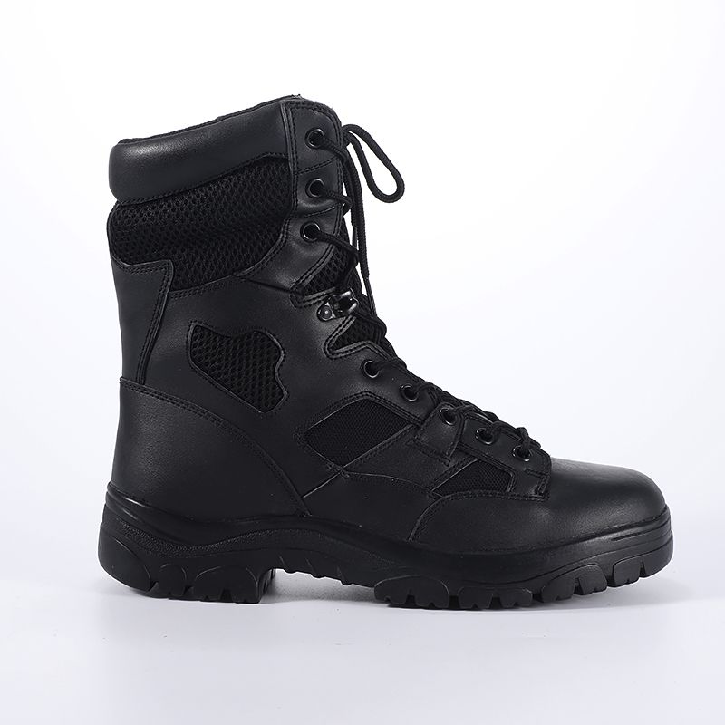 Wholesale Wear-Resistant Waterproof Quick-Release Zip Cow Leather Cushioning Combat Desert Tactical Army Military Boots for Sale Suede Cow Leather A2