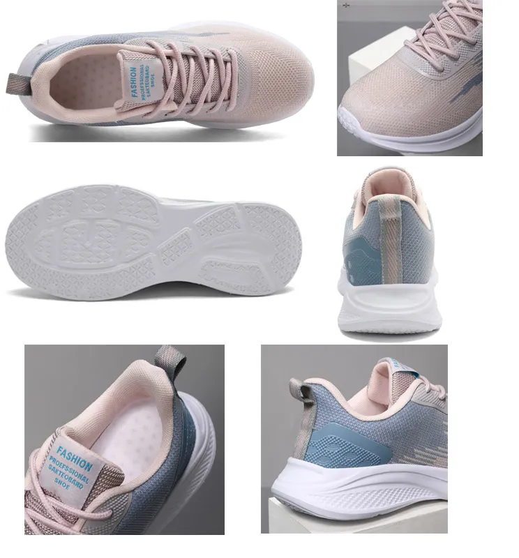 Wholesale Women Flyknit Sneakers OEM Jogging Sport Running Shoes