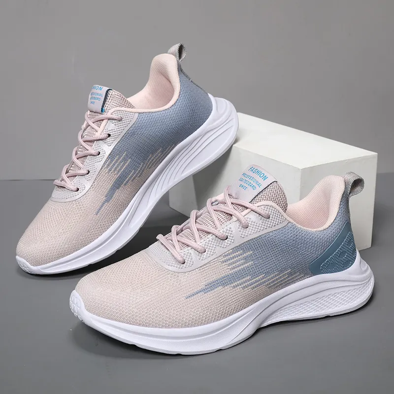 Wholesale Women Flyknit Sneakers OEM Jogging Sport Running Shoes