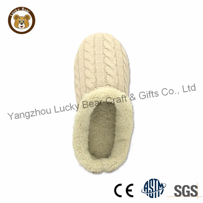 Wholesale Women Fuzzy Knit Indoor Slippers