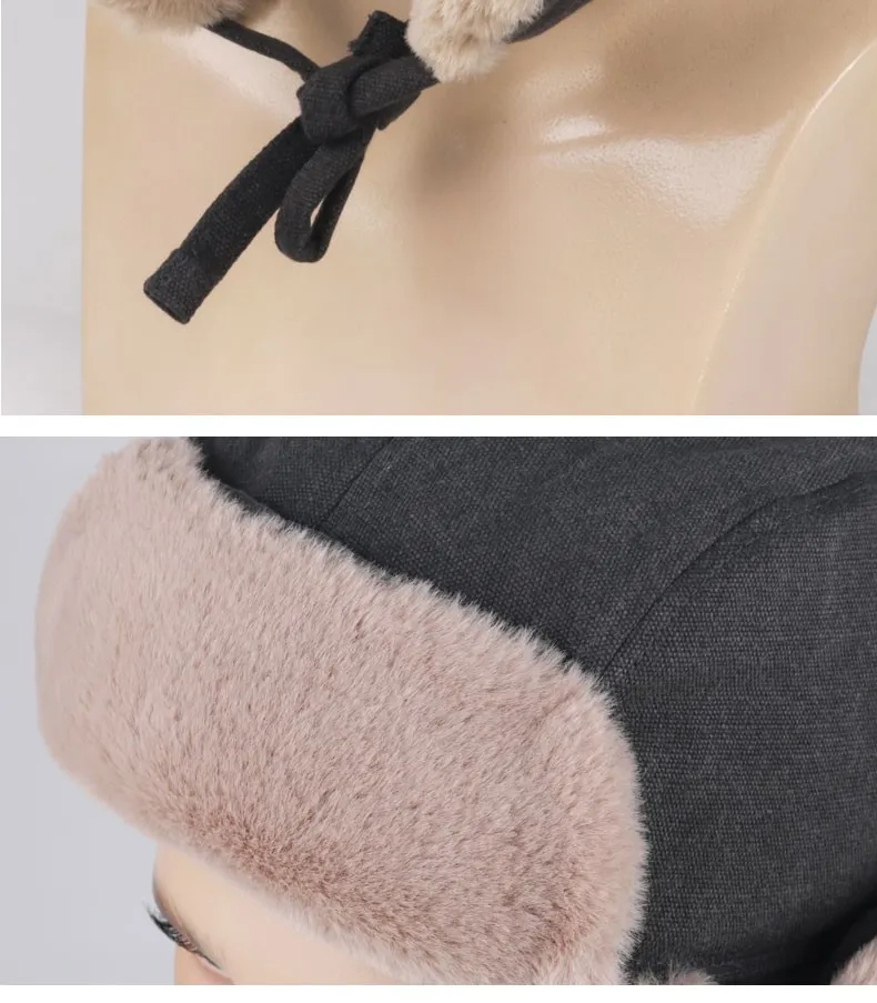 Windproof Warm Ear Cover Winter Warm Comfortable Faux Fur Ski Hats