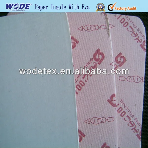 Wodetex Texon Insole Board with EVA Paper Insole Laminated with EVA