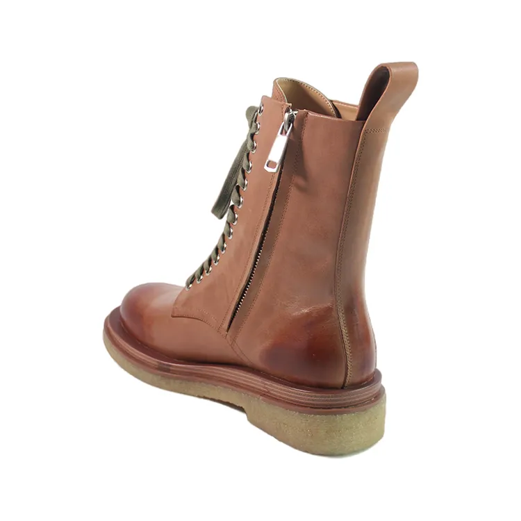 Women Fashion Leather Martin Boots Platform Ladies Ankle Booties