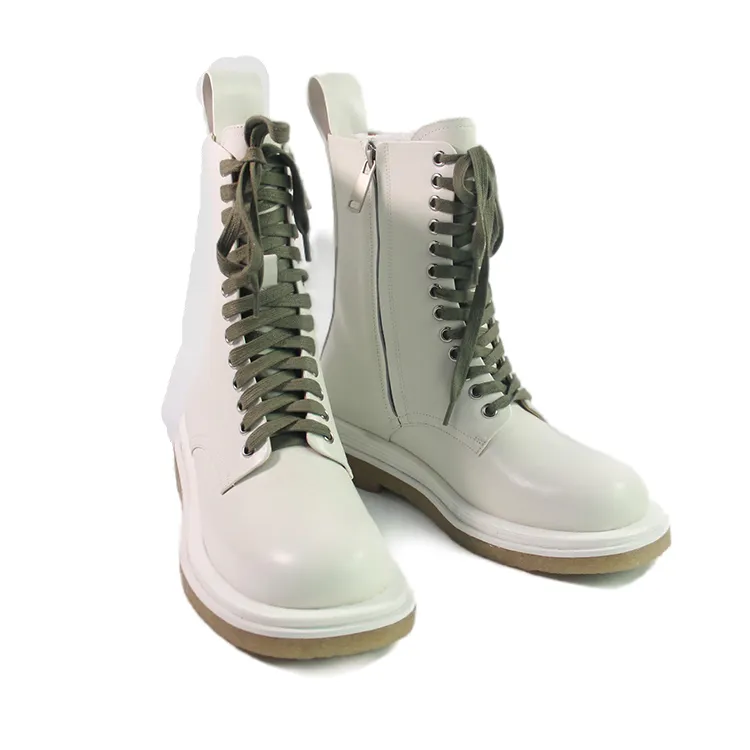 Women Fashion Leather Martin Boots Platform Ladies Ankle Booties