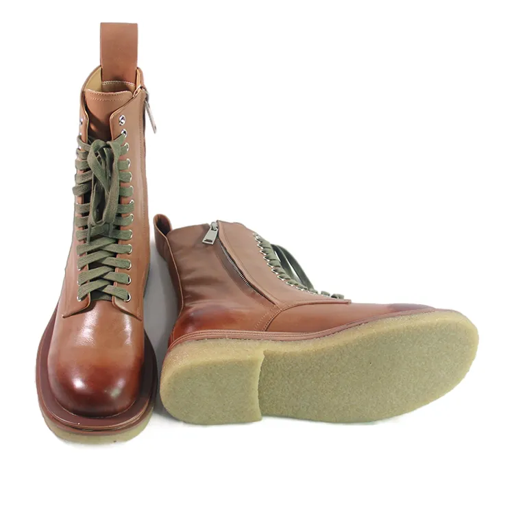 Women Fashion Leather Martin Boots Platform Ladies Ankle Booties