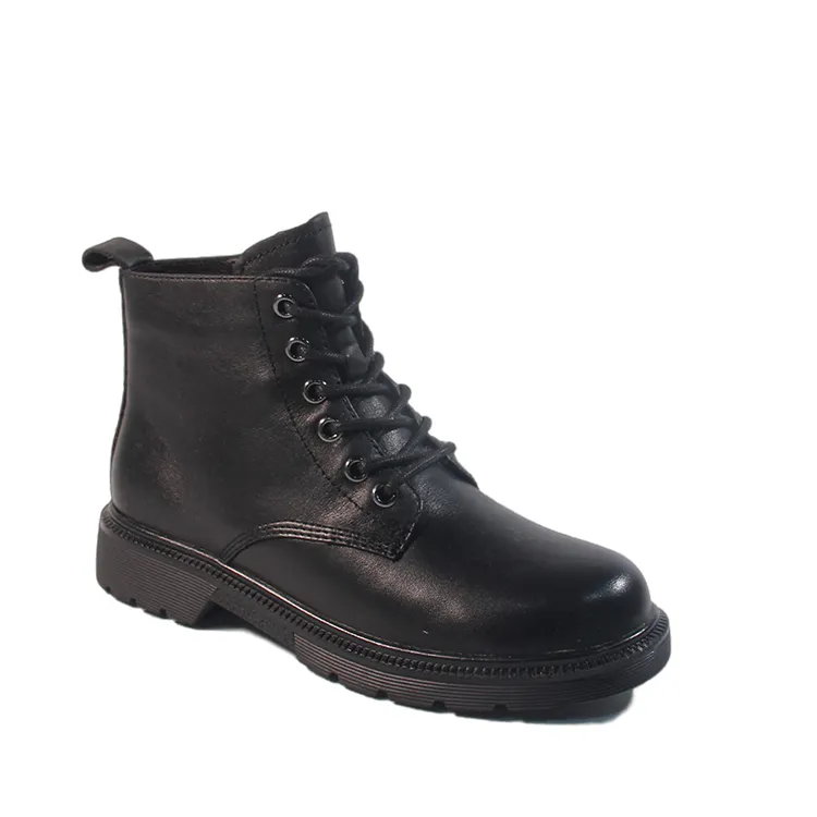 Women Lace up Martin Shoes Lady Flat Boots