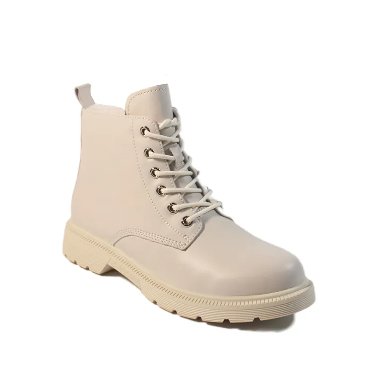 Women Lace up Martin Shoes Lady Flat Boots