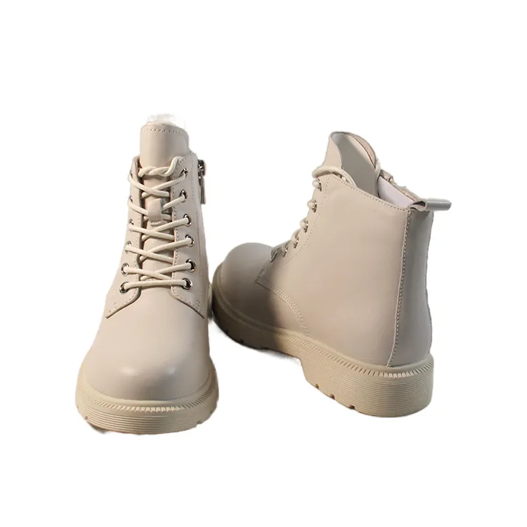 Women Lace up Martin Shoes Lady Flat Boots
