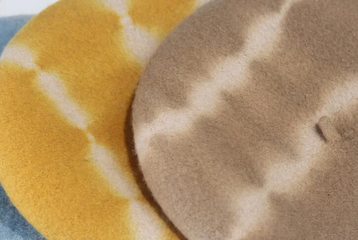 Wool Women Beret Custom Artist Hat Tie Dye Beanie Cap French Beret for Lady Adulit