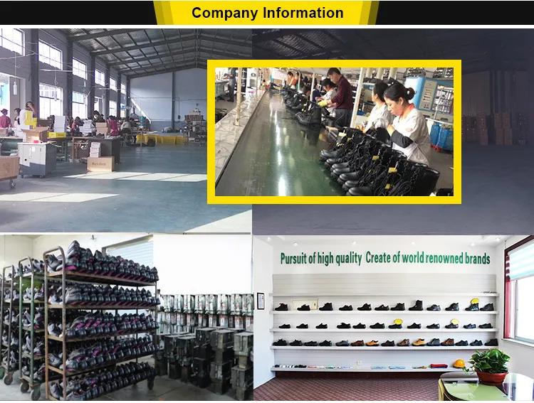 Yellow Color Rubber Water Proof Lace up Working European Safety Shoes