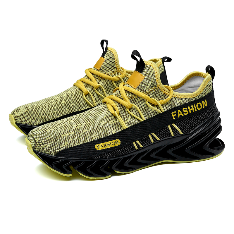 Youthful Vitality Knife Flying Woven Breathable Lightweight Comfortable Sneakers Rubber Blade Sole Sport Sneaker Men Blade Running Shoes2765